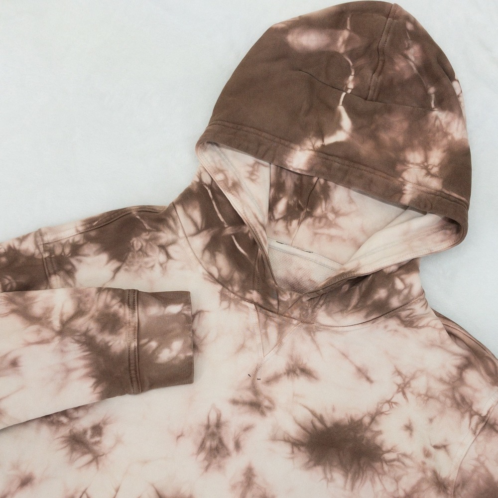 Lululemon All Yours Hoodie Womens 8 Brown Pink Tie Dye Pullover Sweatshirt